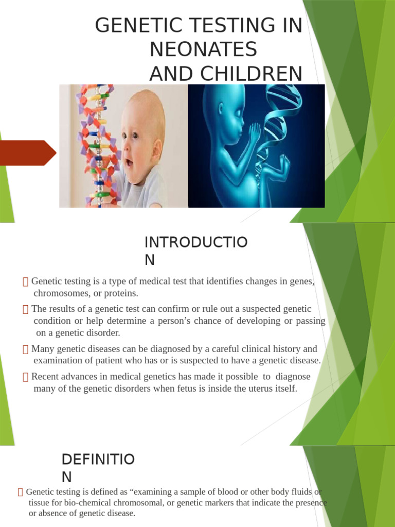 Genetic Testing in Neonates and Children | PDF | Genetic Disorder ...