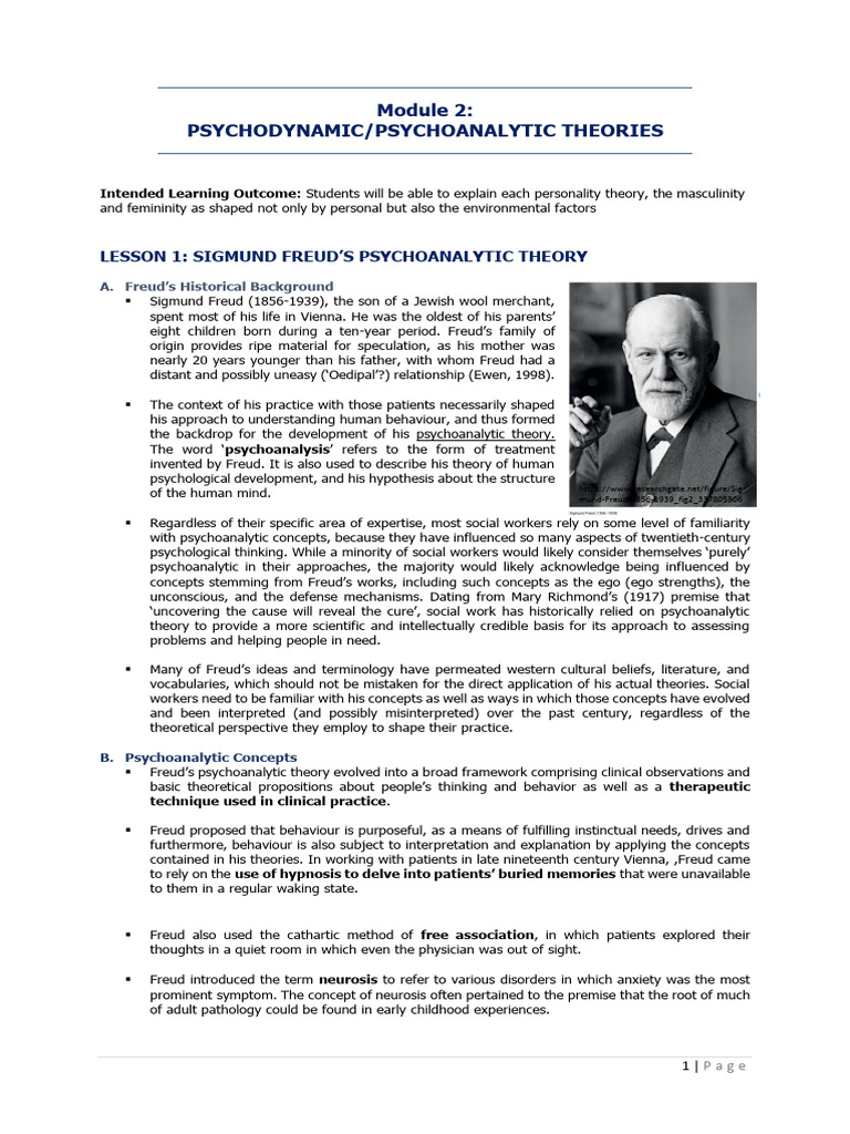 Freud's Psychoanalytic Theory Overview | PDF | Sigmund Freud ...