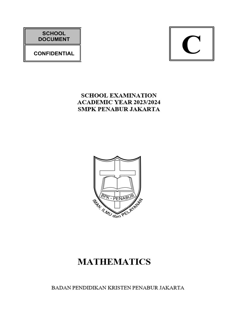 Bil - Se Papers - Dki Type C 2023-2024 | PDF | Euclidean Geometry ...