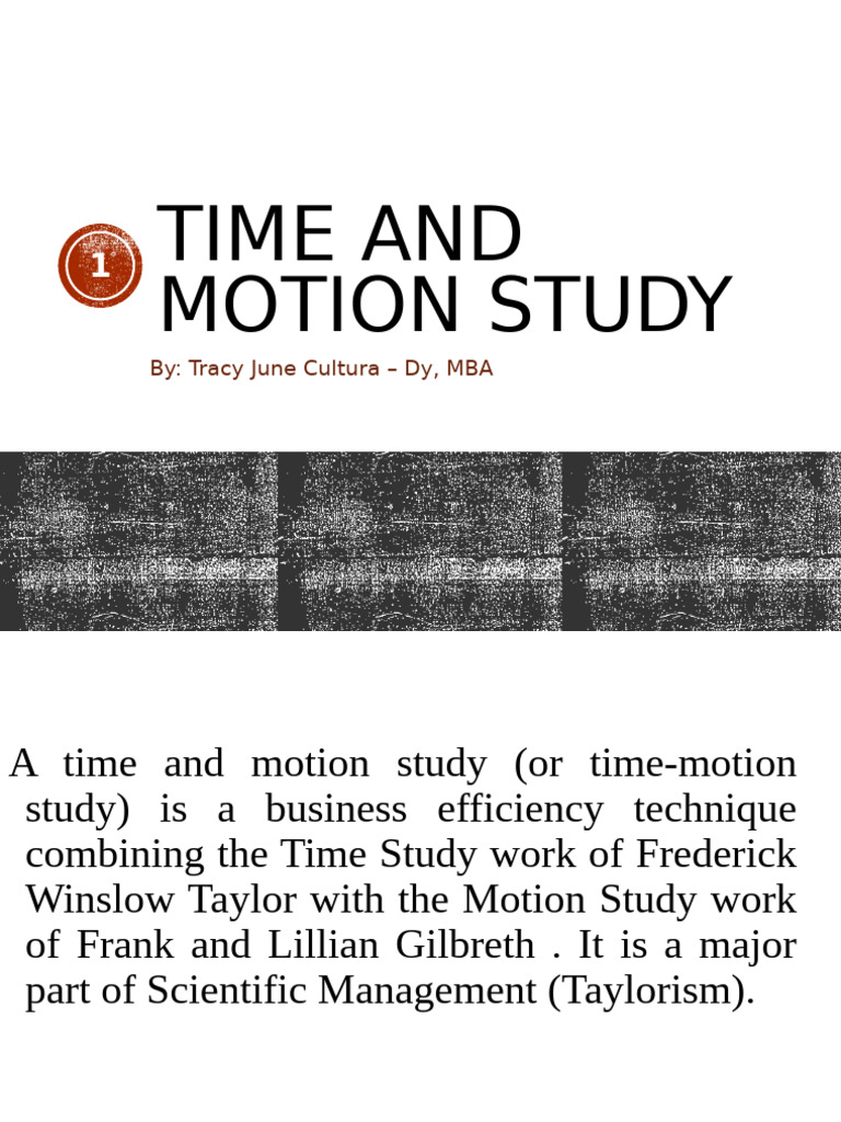 Time Study Motion Study | PDF | Business