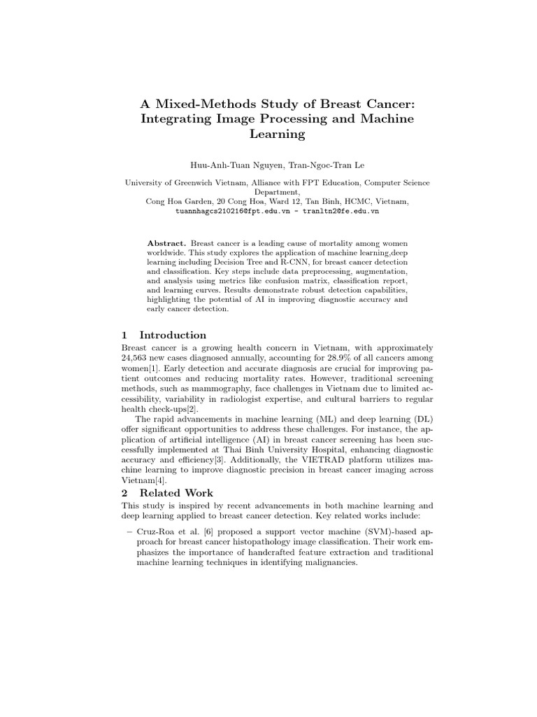 AI-Driven Breast Cancer Detection Study | PDF | Machine Learning ...