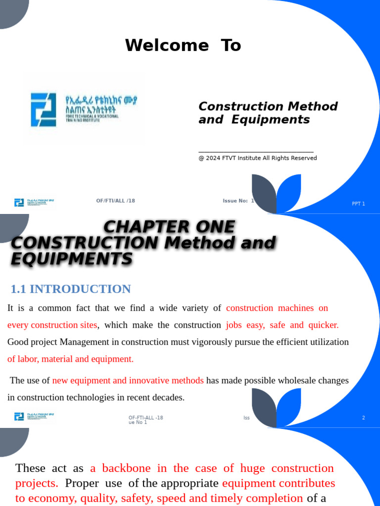 Construction Methods and Equipment Guide | PDF | Loader (Equipment ...