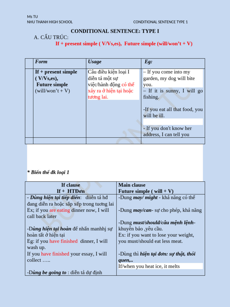 CONDITIONAL SENTENCE Type 1 MS TU | PDF