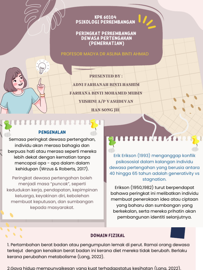 Peringkat Dewasa Pertengahan: Pemerhatian | PDF