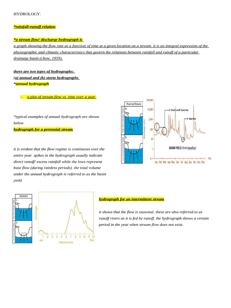 Understanding Stream Flow Hydrographs | PDF | Stream | Drainage Basin