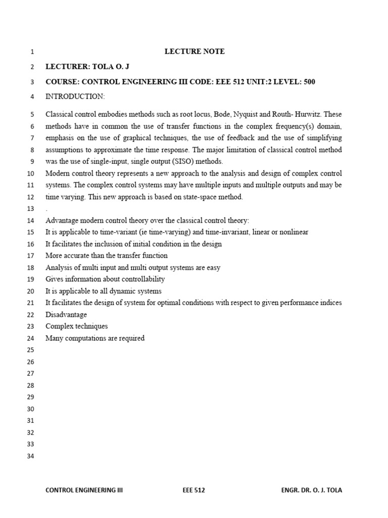 EEE 512 Lecture Module (Main) I | PDF | Eigenvalues And Eigenvectors ...