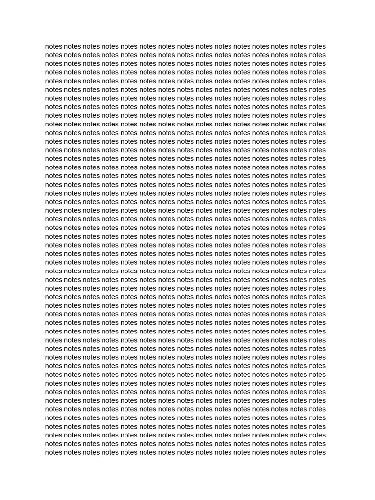 Comprehensive Note Compilation | PDF