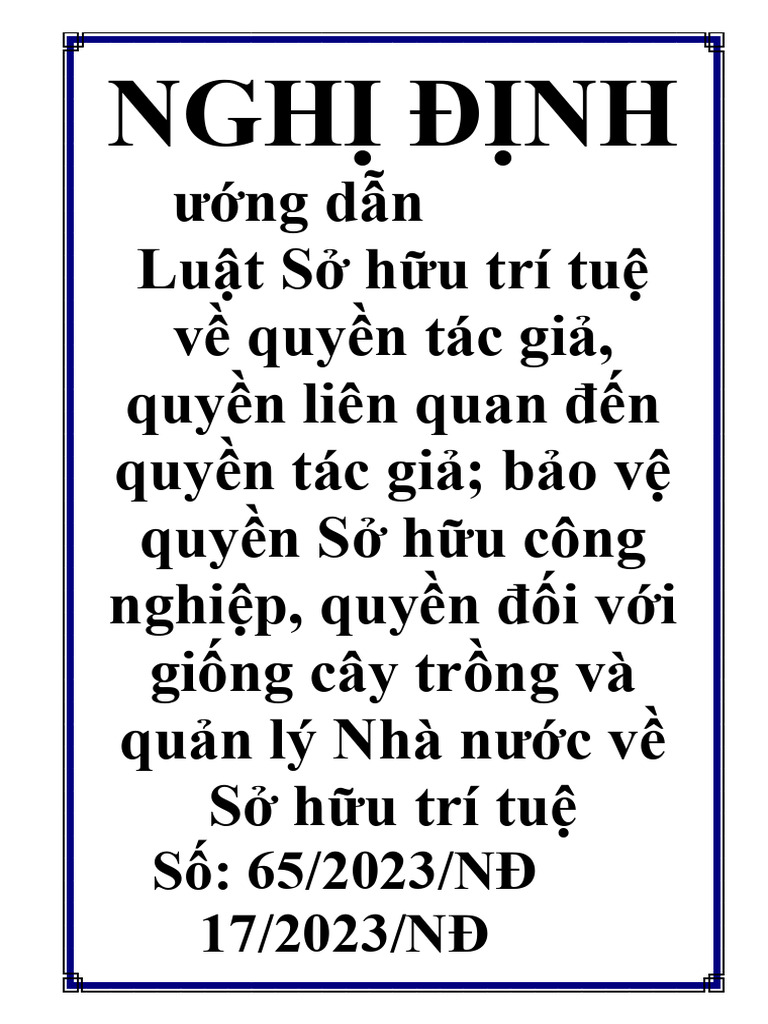 Trí Tuệ.gốc.Văn Bản Dưới Luật - HDTH Luật SHTT | PDF