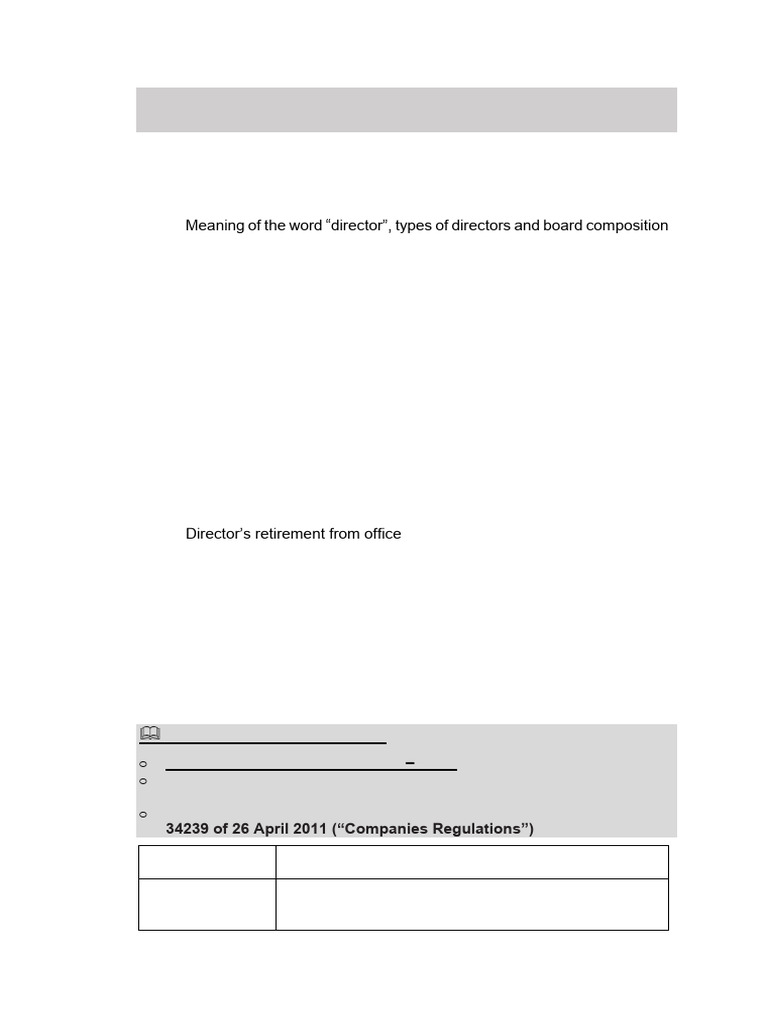 STUDY UNIT - DIRECTORS, BOARD COMMITTEES AND THE COMPANY SECRETARY ...