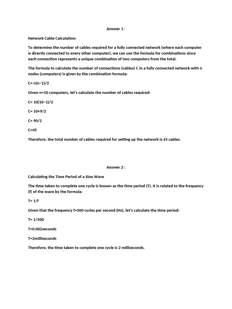 Assignment Answers | PDF