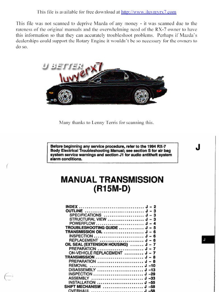 94J Manual Transmission | PDF