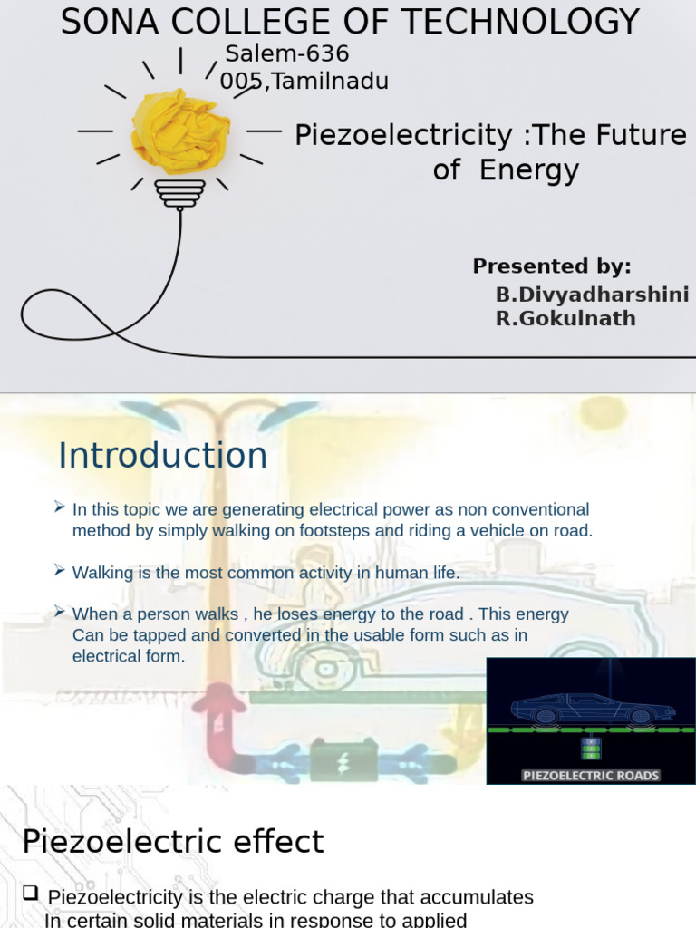 Piezoelectric Energy from Footsteps | PDF | Piezoelectricity | Energy ...