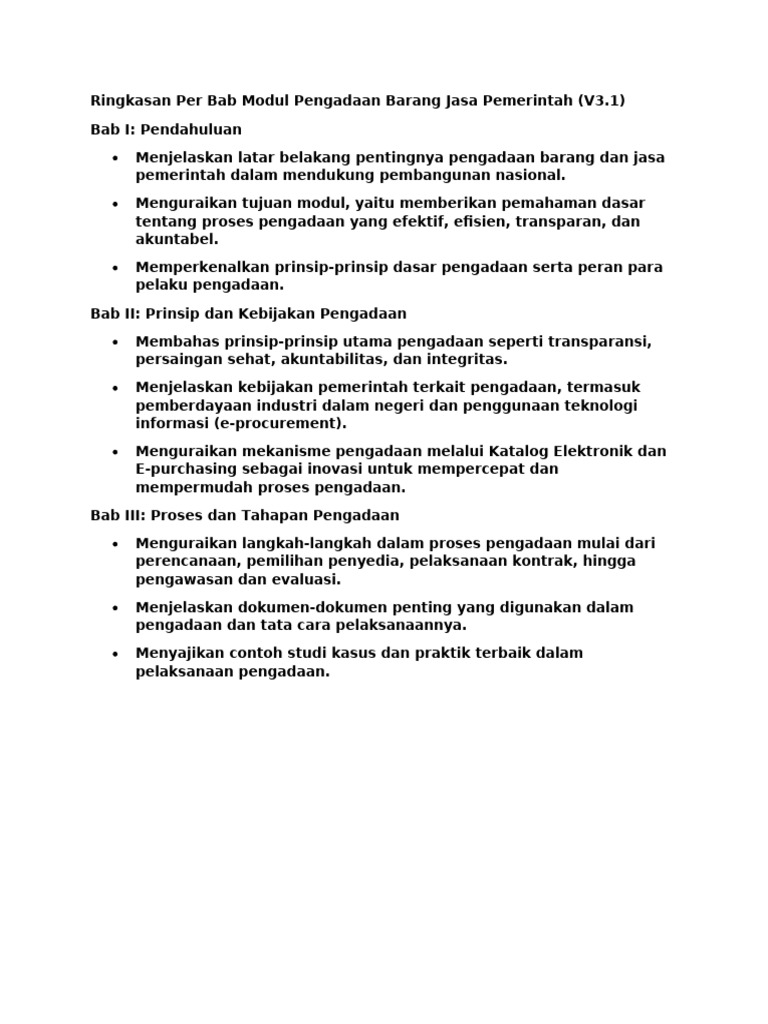 Panduan Pengadaan Barang Jasa Pemerintah | PDF