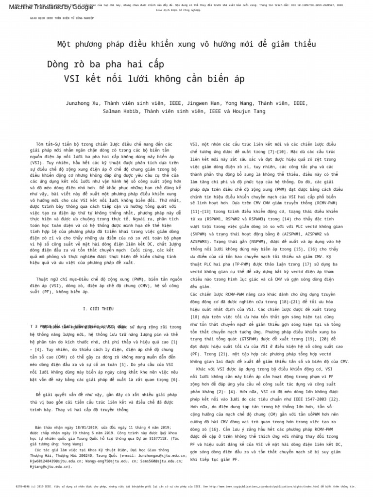 N2. A Novel Scalar PWM Method To Reduce Leakage Current in Three-Phase ...