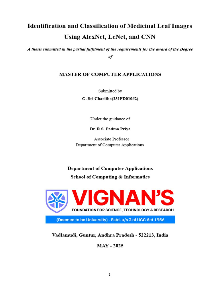 Medicinal Leaf Image Classification with CNN | PDF | Deep Learning ...