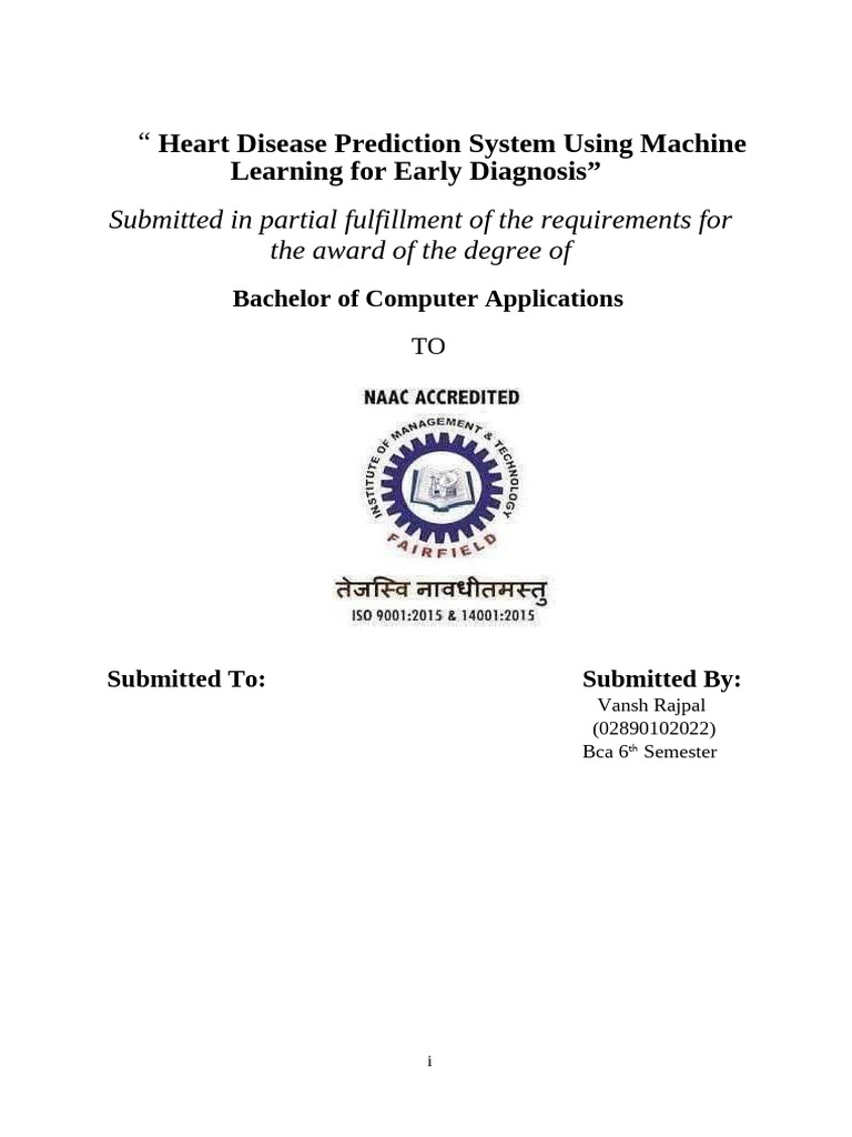 Heart Disease Prediction with ML System | PDF | Support Vector Machine ...