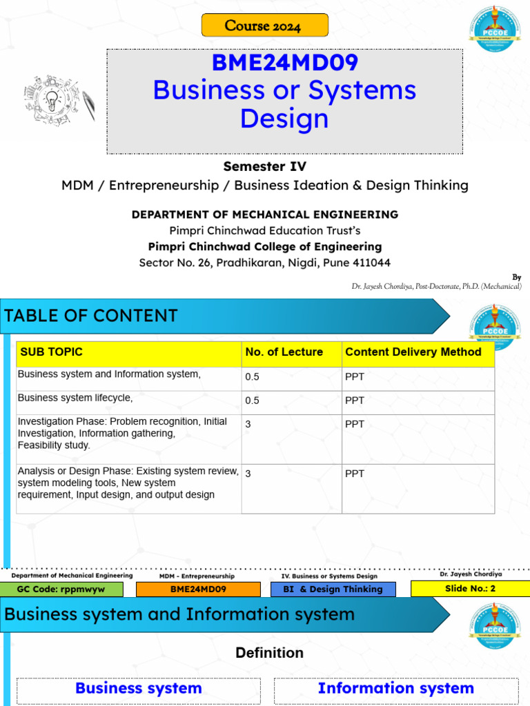 Business Systems and Design Thinking Guide | PDF | Feasibility Study ...