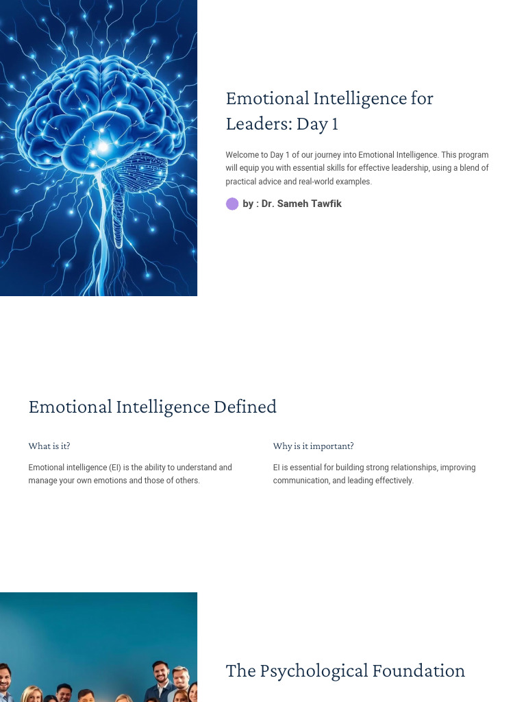 Emotional Intelligence Skills for Leaders | PDF | Emotional ...