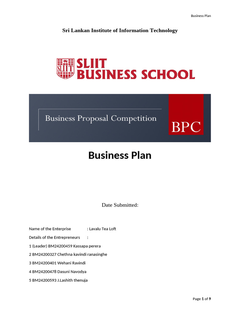 Business Plan, Vision, Mission and Objectives - Part IV | PDF ...