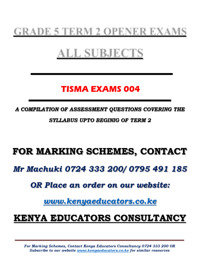 Grade 5 Term 2 Opener Exams | PDF | Prophets And Messengers In Islam ...