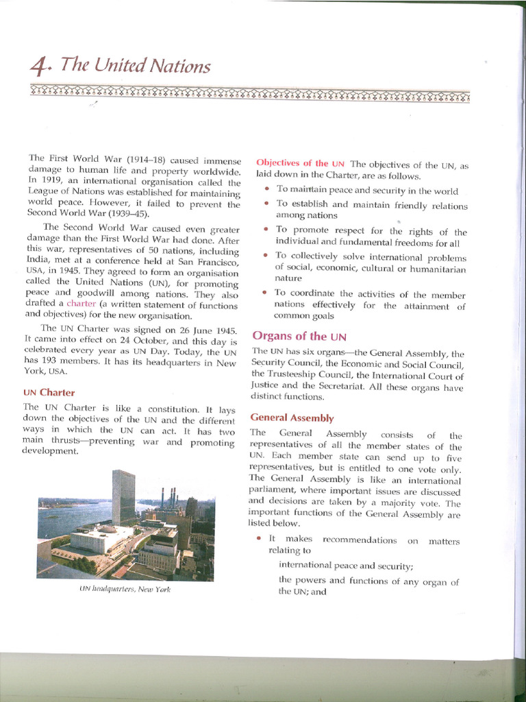 Overview of United Nations Functions | PDF | United Nations ...