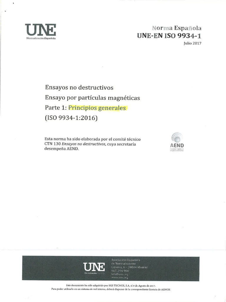 ISO 9934 1 Principios - 001 | PDF