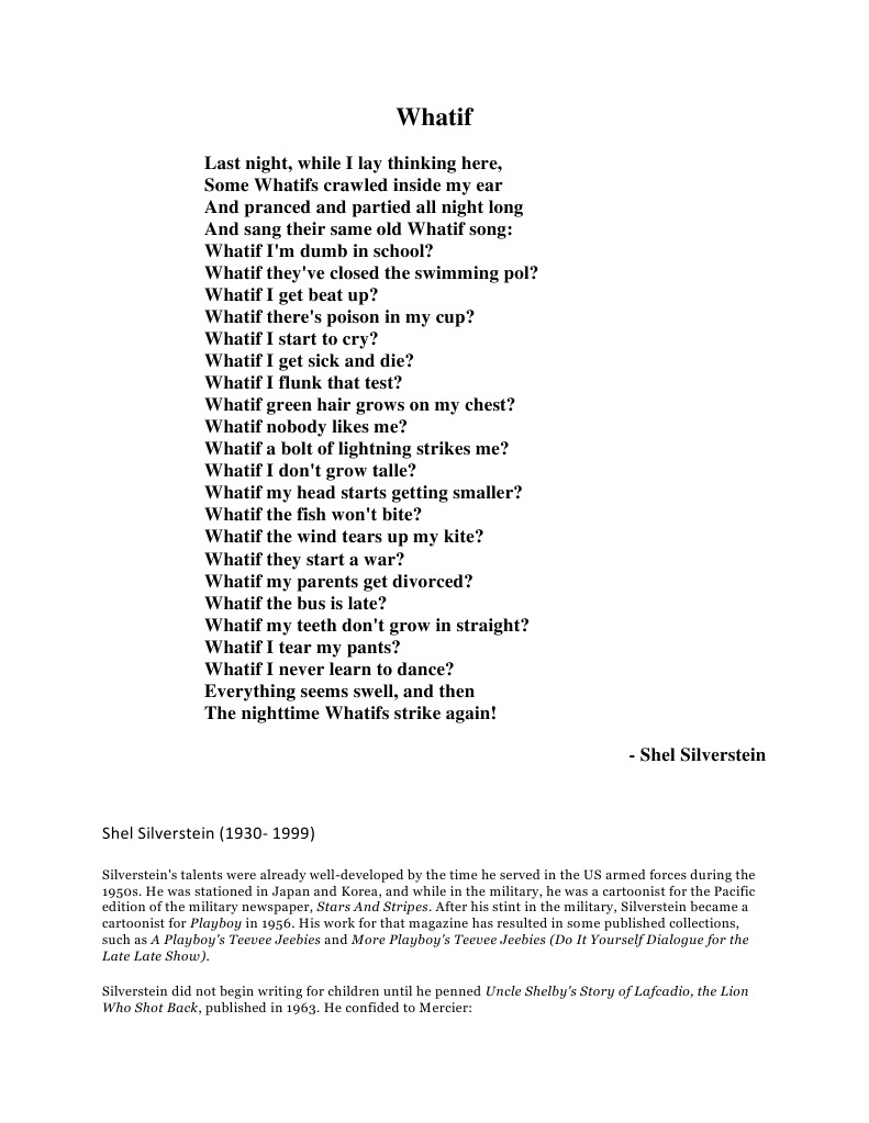 Shel Silverstein Entertainment General Poetry