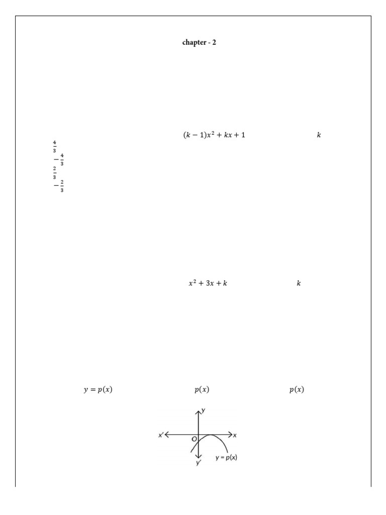 Polynomials MCQs Class 10 | PDF | Zero Of A Function | Polynomial
