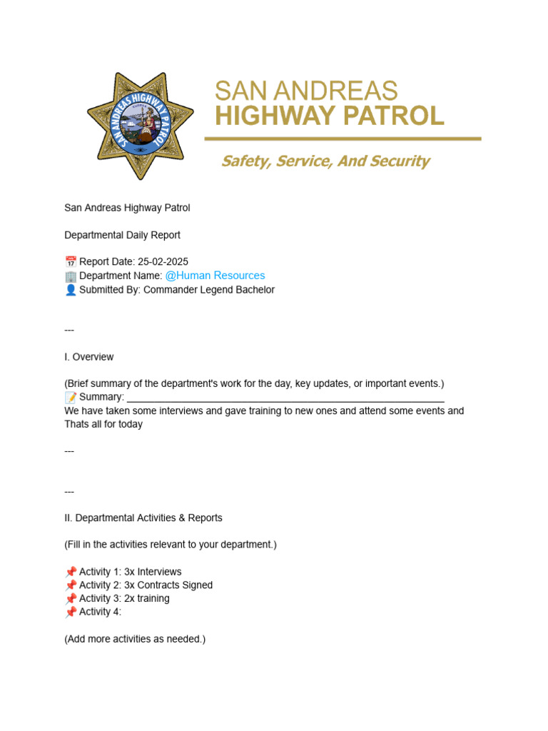 San Andreas Highway Patrol | PDF
