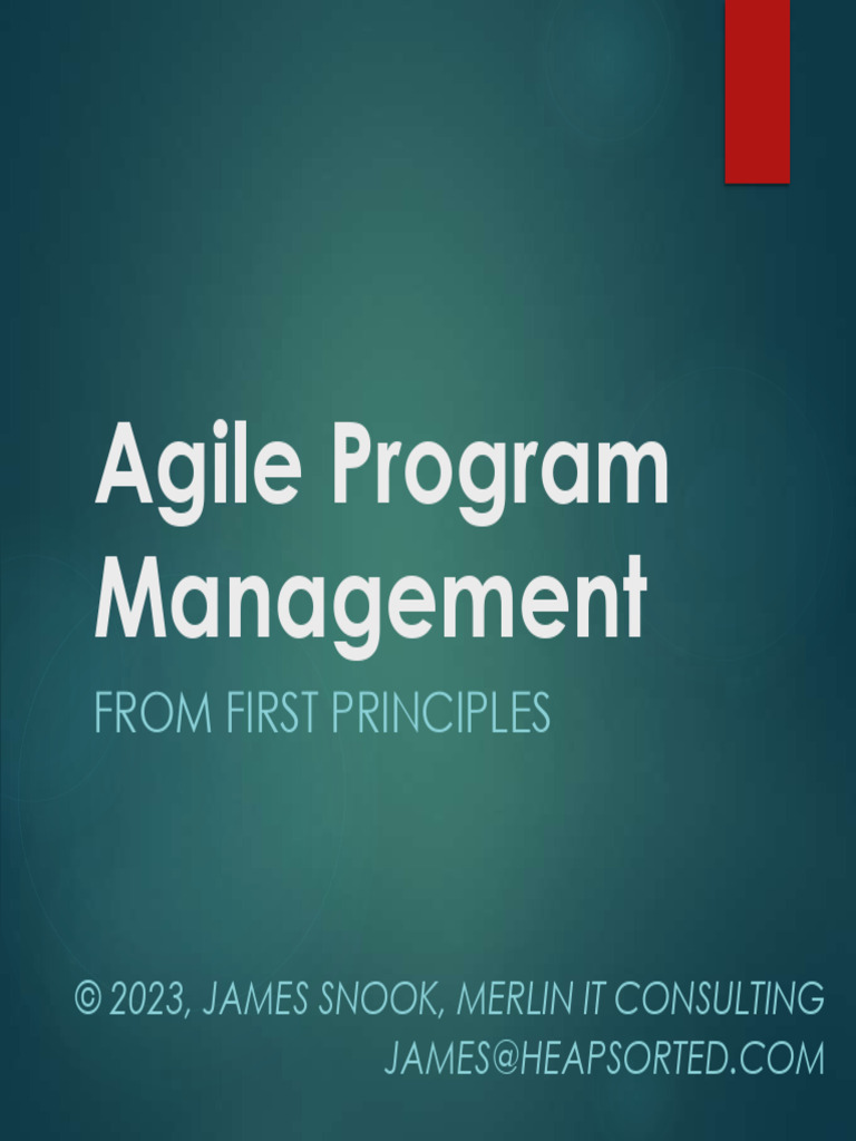 Agile Program Management Overview | PDF | Scrum (Software Development ...