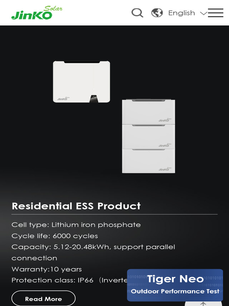 Jinko Solar Residential ESS Overview | PDF