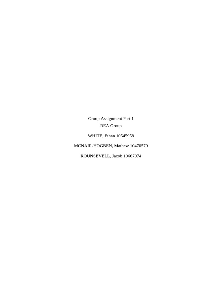 REA Group Assignment Overview and Agreement | PDF | Plagiarism ...