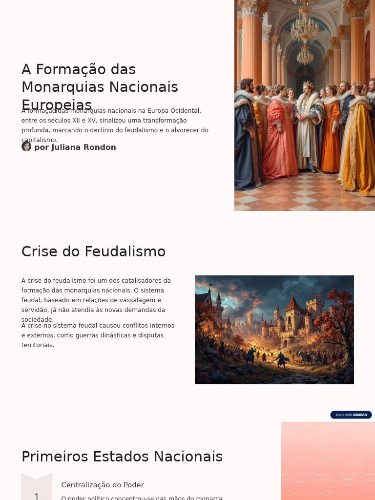 A Formacao Das Monarquias Nacionais Europeias | PDF | Feudalismo | Espanha
