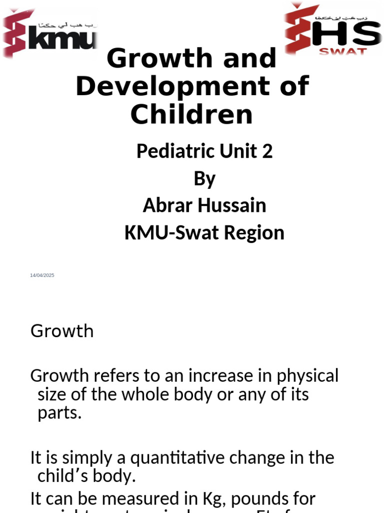 Unit 2. PHN Growth and Development of Children | PDF | Prenatal ...