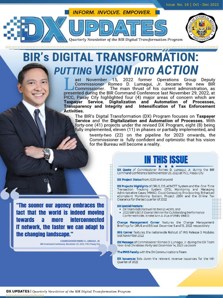 BIR Digital Transformation Update Q4 2022 | PDF | Business | Taxes