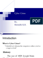 Cyber Crime: By, Shrinidhi K.R