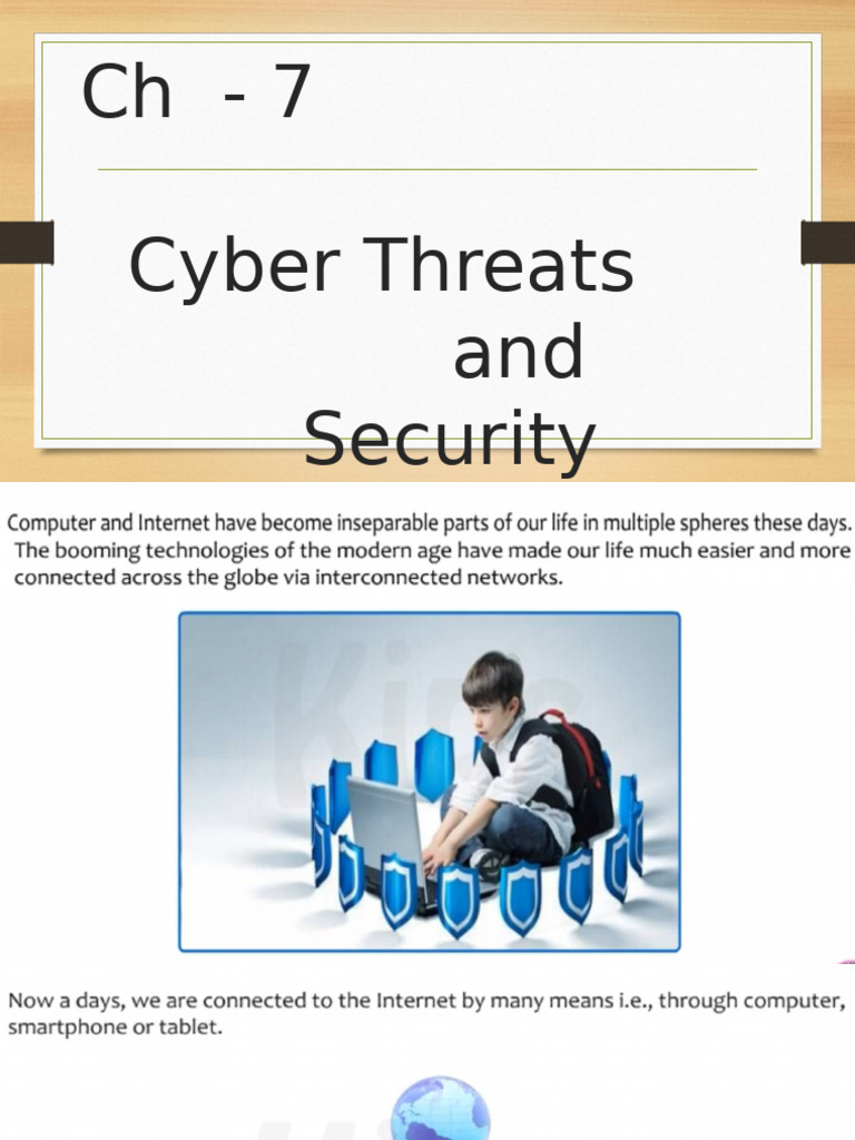 CH 7 Cyber Threats and Security | PDF