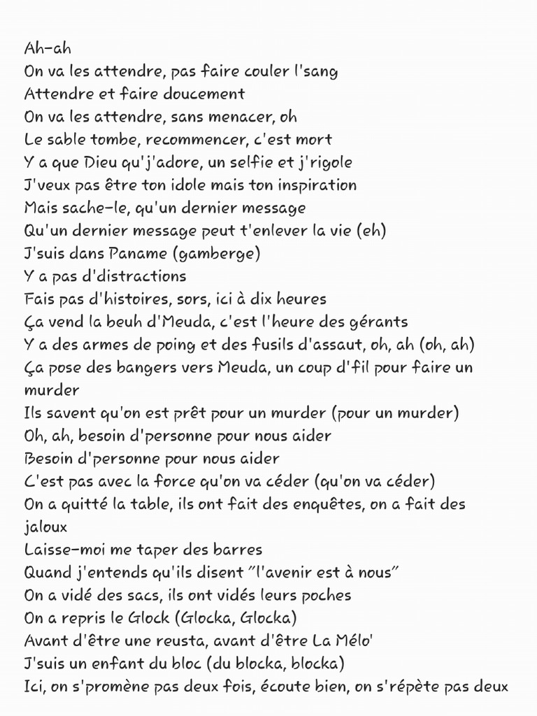 Meuda (Tiakola) Lyrics | PDF