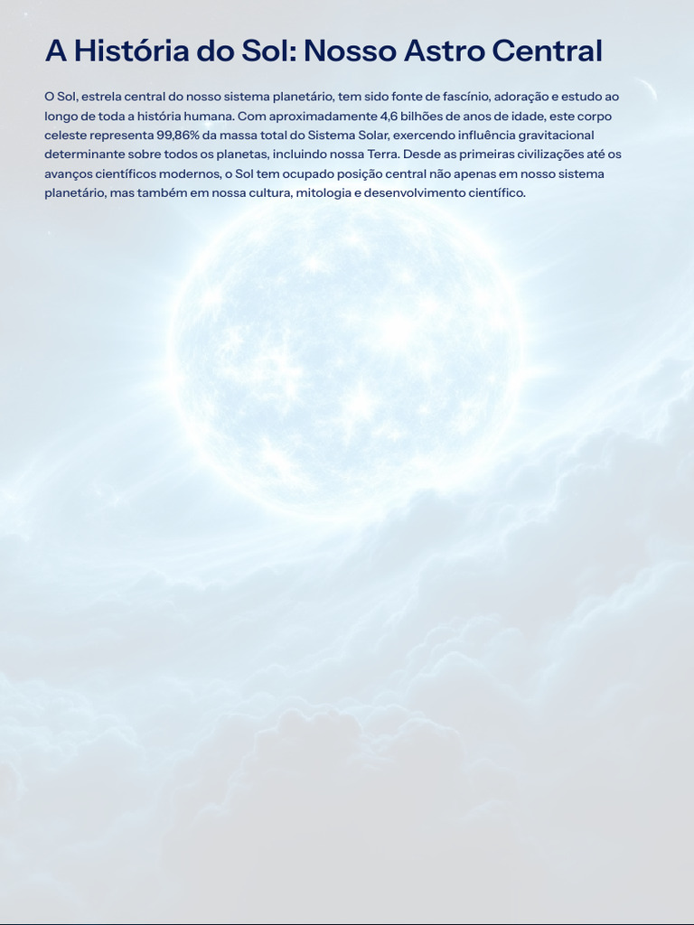 A História e Ciência do Sol | PDF | Sol | Terra