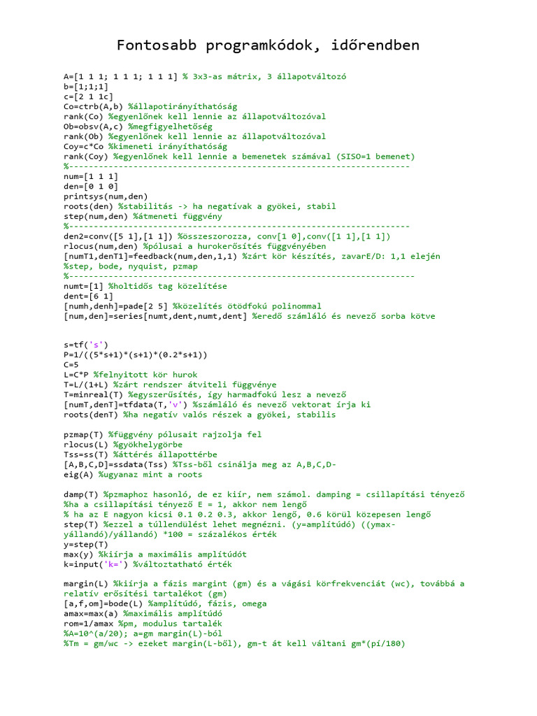 Programkódok 1 | PDF