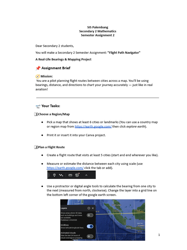 Semester Assignment 2 Sec 2 AY 2425 | PDF | Compass | Map