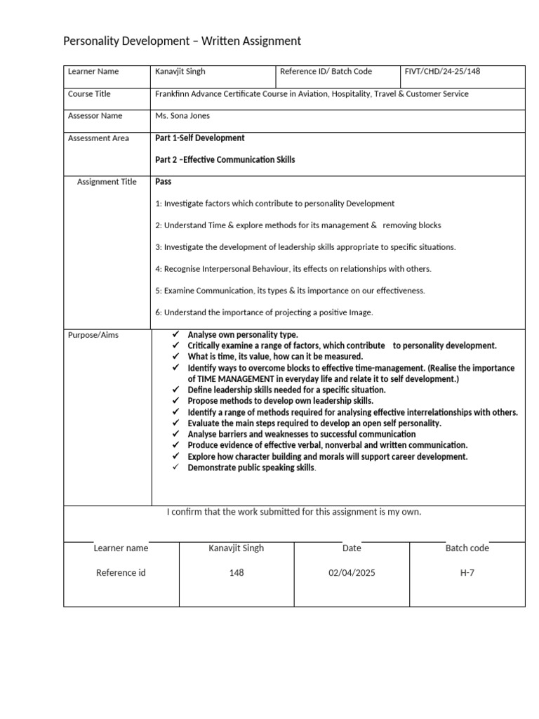 Personality Development Strategies Guide | PDF | Motivational | Motivation