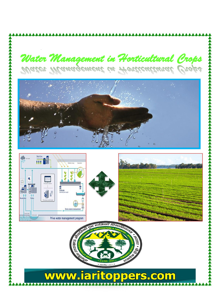 Water Management in Horticulture | PDF | Soil | Root