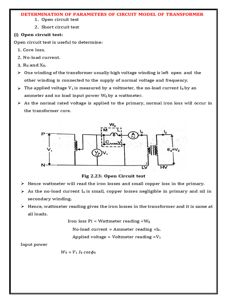 Transformer Testing Parameters Analysis | PDF | Transformer | Voltage