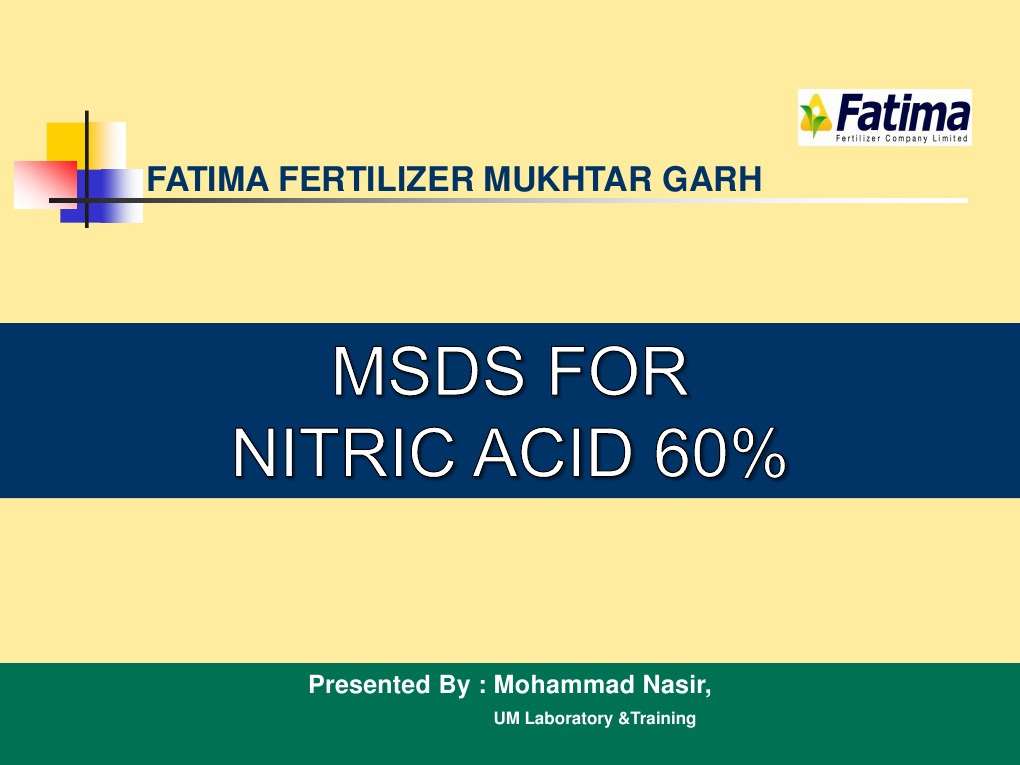 Presentation MSDS Nitric Acid PDF Nitric Acid Combustion