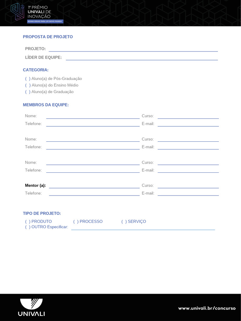 Anexo 1 - Proposta de Projeto | PDF