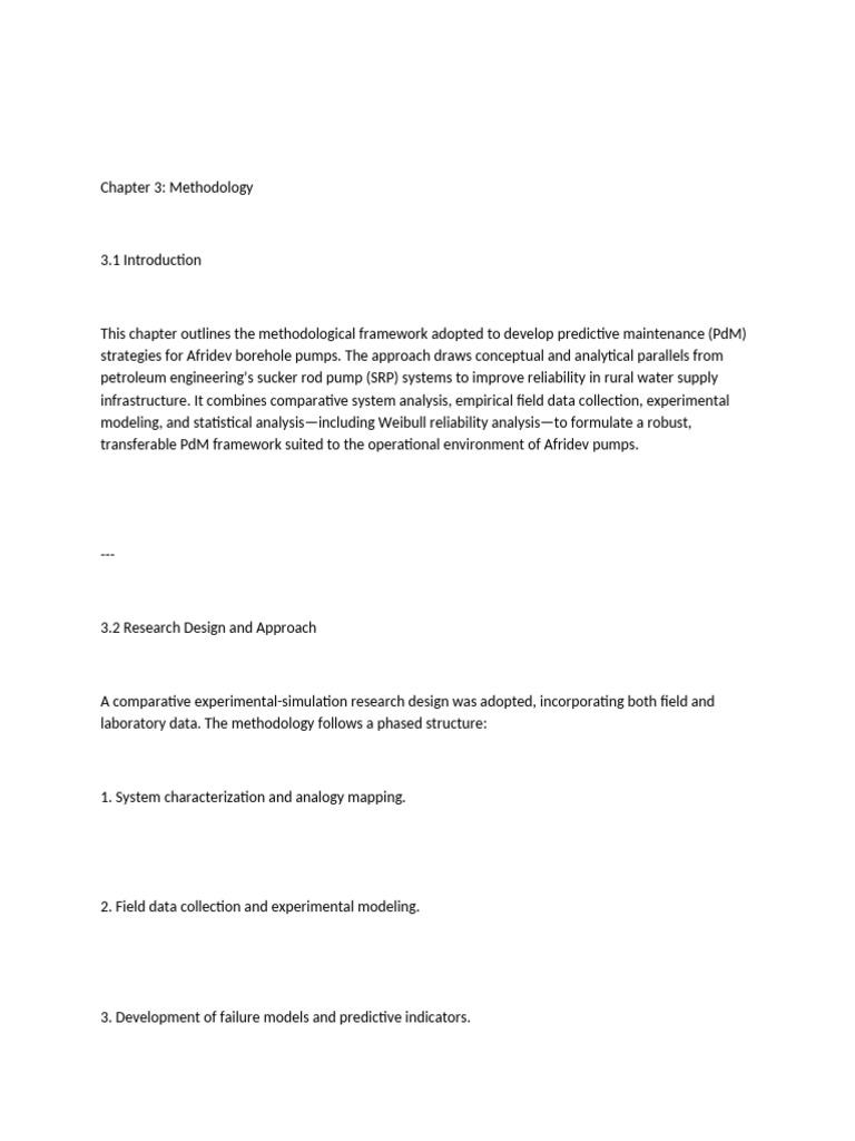 Chapter 3 - Methodology Combined Summary | PDF | Pump | Reliability ...