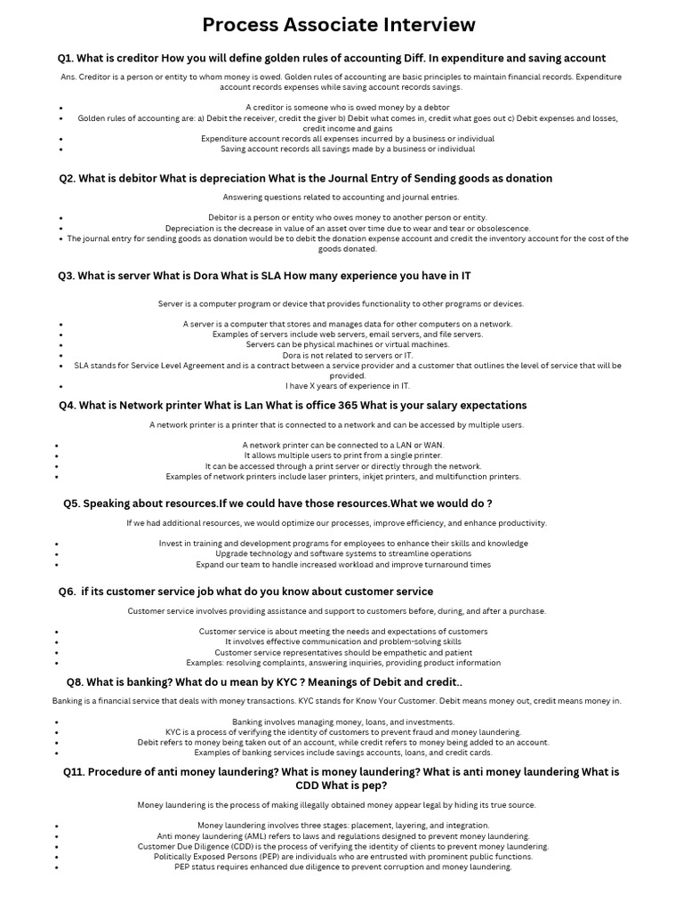 Genpact Interview PDF | PDF | Debits And Credits | Insurance