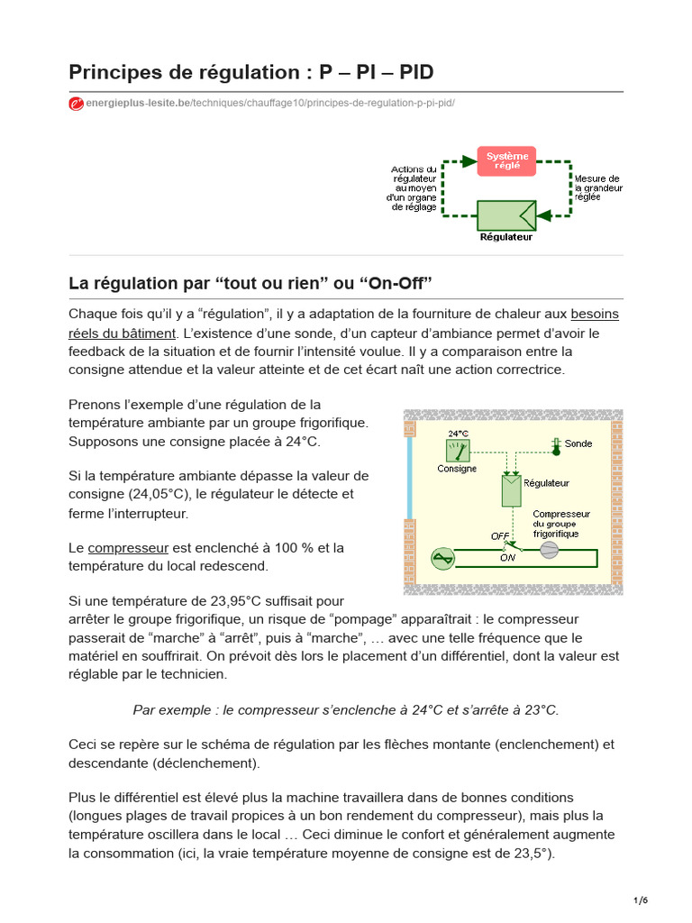 Régulation thermique : P, PI et PID expliqués | PDF | Radiateur | Soupape
