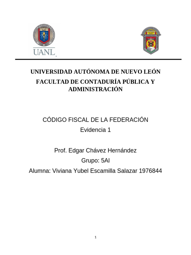 Codigo Fiscal E1 | PDF